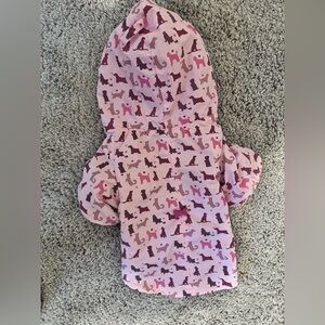 Pink Dog Pattern Hooded Jacket